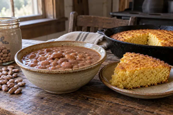 Appalachian Soup Beans with Fresh-Milled Cornbread