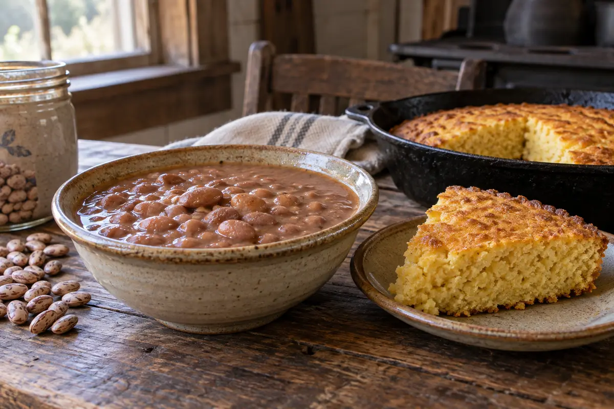 Appalachian Soup Beans with Fresh-Milled Cornbread
