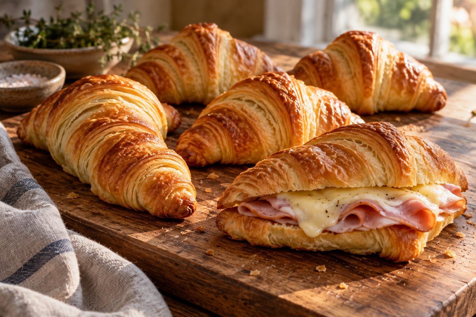 Einkorn Butter Crescent Sandwich Rolls