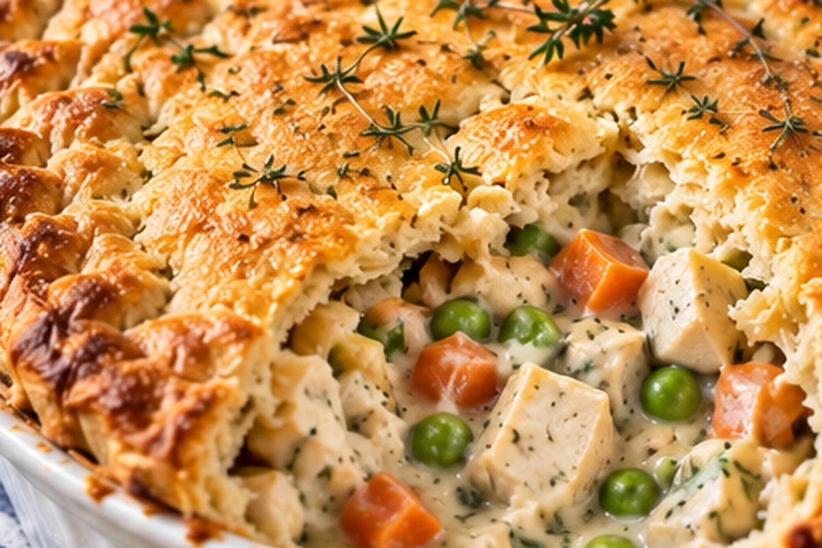 Savory einkorn chicken and herb pot pie