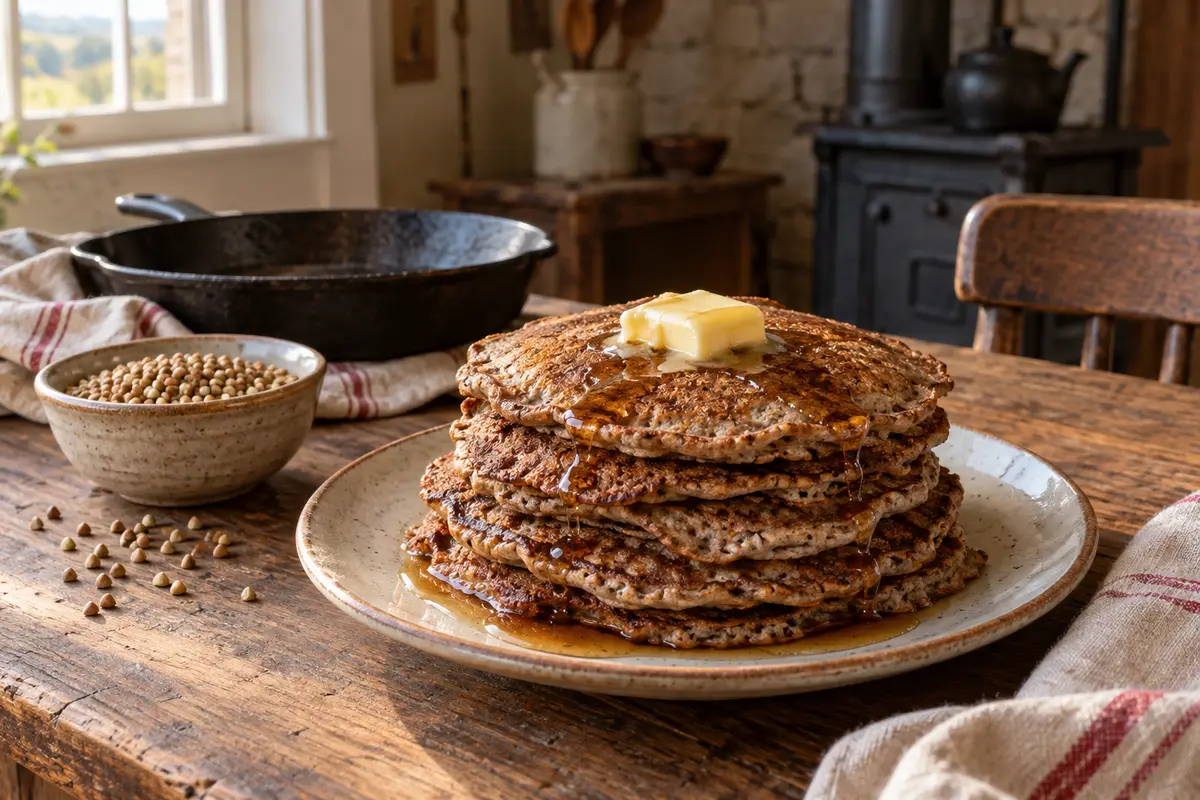 Fresh-Milled Buckwheat Pancakes