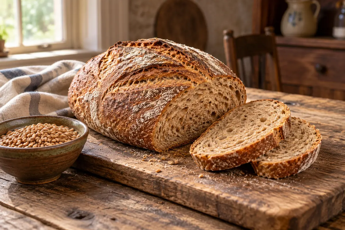 Fresh-Milled Emmer Rustic Loaf