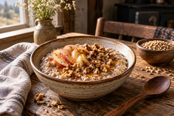Fresh-Milled Rye Breakfast Porridge
