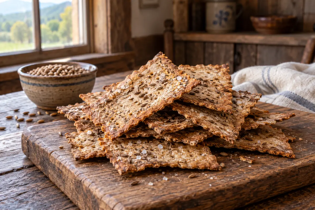 Fresh-Milled Rye Crackers